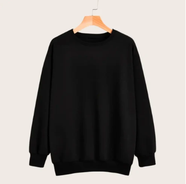 Black Basic Sweat Shirt