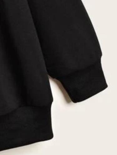 Black Basic Sweat Shirt