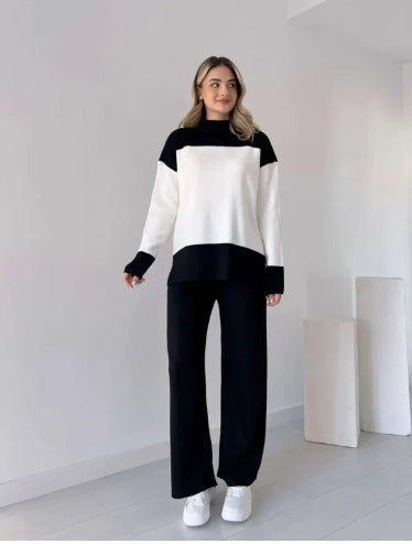 Black Panel Style Co-Ord Sets For Women