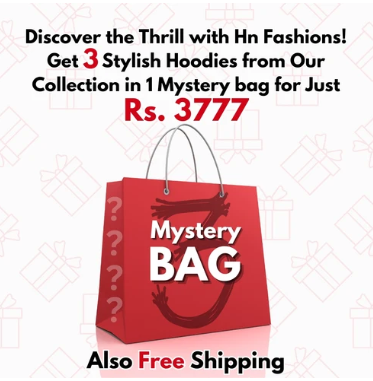Get 3 Stylish Hoodies From Our Collection in 1 Mystery Bag