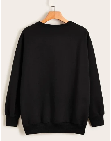 Black Basic Sweat Shirt