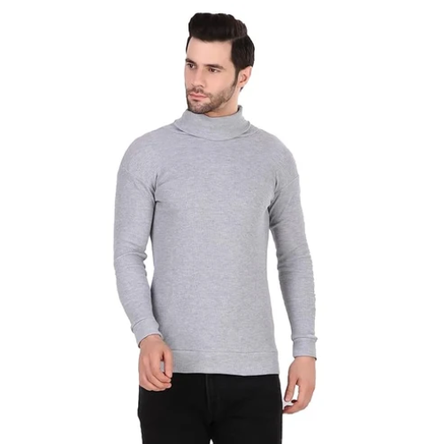 Grey High Neck For Mens