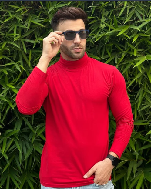 Red High Neck For Mens