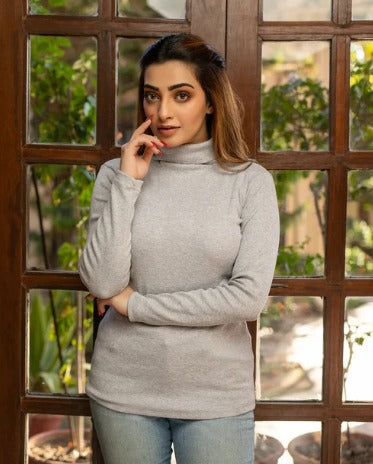 Grey High Neck For Women
