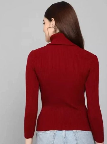 Maroon High Neck For Women